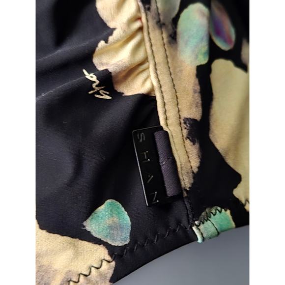 SHAN Women's Black Floral Foam Bandeau One Piece Swimsuit Size US 8 - Picture 5 of 10